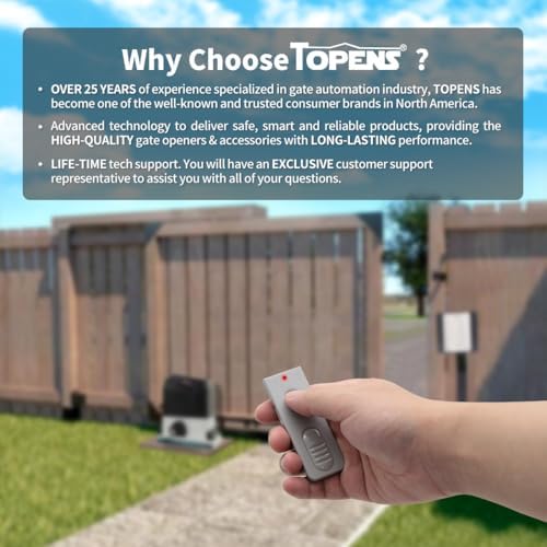 TOPENS TC173 Wireless Push Button for Gate Opener
