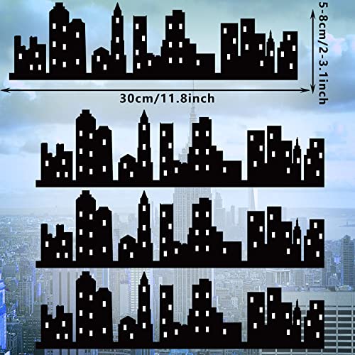 4 Piece City Scenic Cake Border Decorations