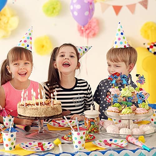 24 Lilo Kids Fun Cupcake Toppers - Birthday Decorations