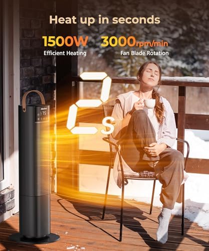 Abolee 26 Electric Heater with Remote and Oscillation