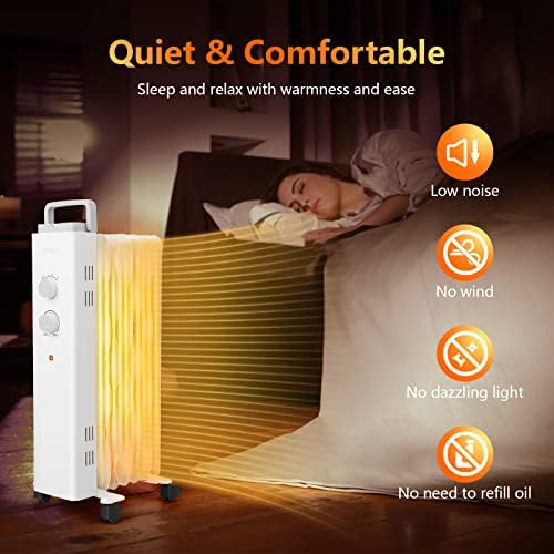 COSTWAY 1500W Oil Filled Radiator Heater with 3 Heat Levels