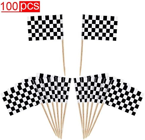 Super Z Outlet Mini Checkered Racing Flags 100 Pack