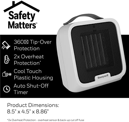 Honeywell UberHeat Plus Ceramic Space Heater for Small Rooms