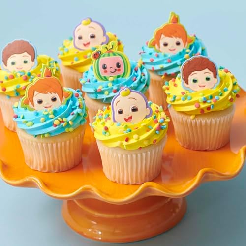 DecoPac CoComelon Cupcake Rings - 24 Pack with JJ YoYo TomTom
