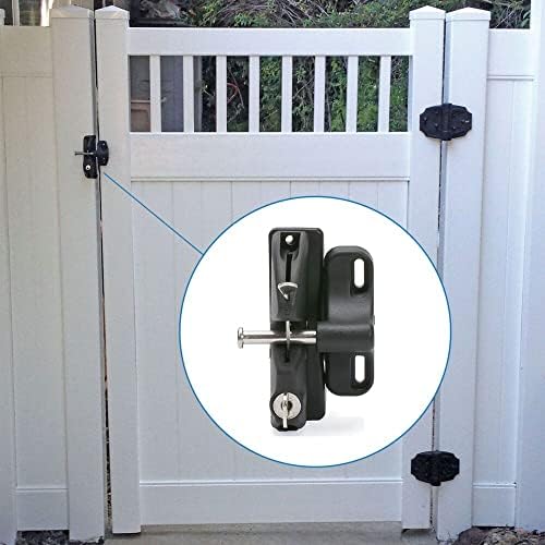 National Hardware N346-201 V6201 Gate Latch in Black 4-916 1