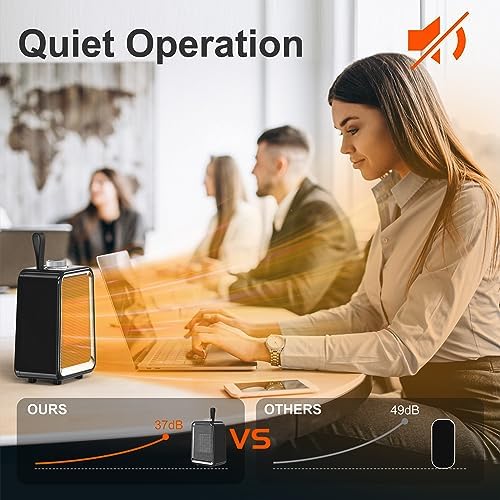 PRSOOY Space Heater 800W PTC Ceramic Desk Heater