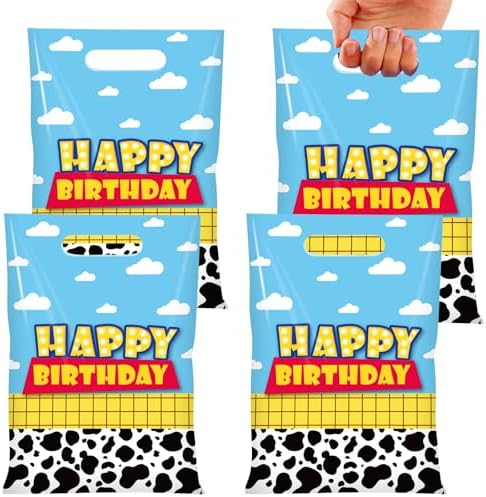 Ragnhild 50 Pcs Cartoon Cow Birthday Gift Bags