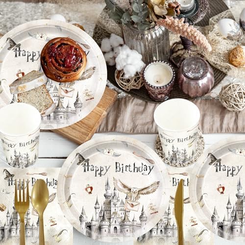 Magical Castle Birthday Party Tableware Set 168pcs