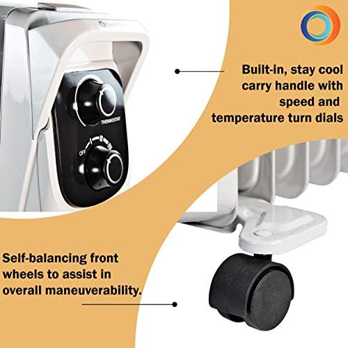 Comfort Zone Oil-Filled Radiator Space Heater 1500W