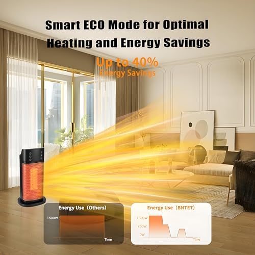 BNTET Portable Space Heater with Remote and Thermostat