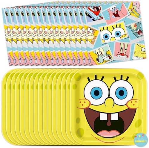 Spongebob Plates Napkins 16 Birthday Party Decor