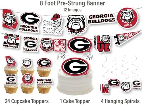 PartyKandy UGA Football Party Decor Kit 42 Pieces