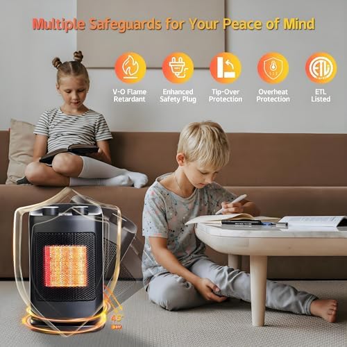 BNTET Space Heater Indoor 1500W PTC Ceramic Portable