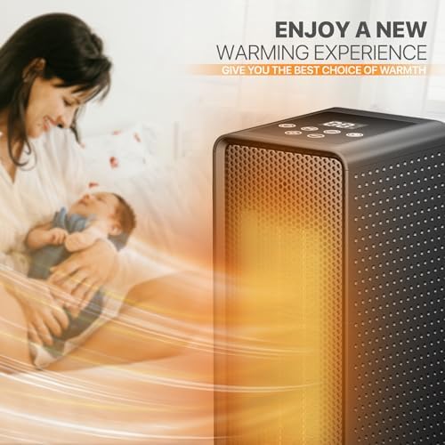 Magshion Quiet Electric Space Heater with 90 Oscillation and 12H Timer