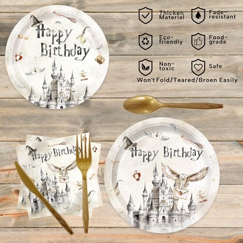 Magical Castle Birthday Party Tableware Set 168pcs