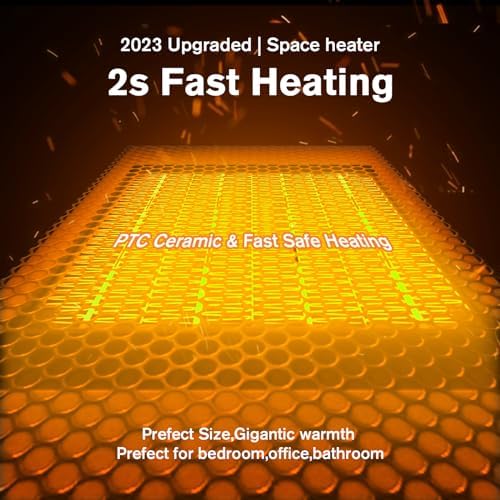 Verminget 1500W PTC Space Heater with 3D Flame and Humidifier