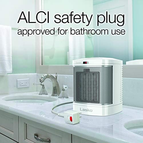 Lasko Small Ceramic Space Heater for Home and Bathroom Use