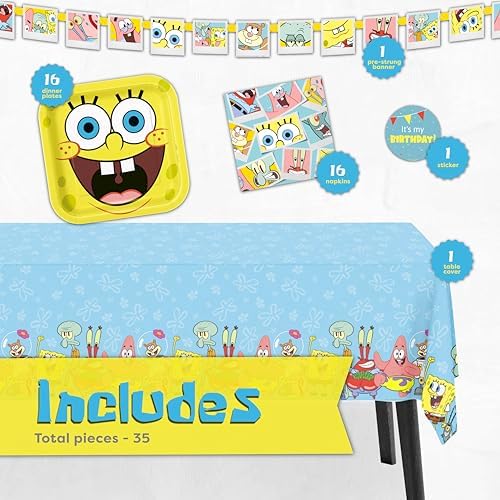 Spongebob Birthday Decorations for 16 Guests 1