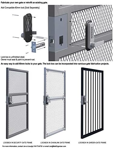 JOUNJIP GB2020 Gate Lock Box - 1 34 Thickness 2 38 Backset