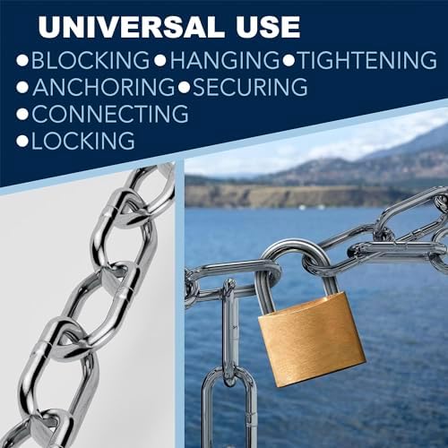 WIPAZY 20 Chain Lock with Dual Clips for Gates Pet Enclosures