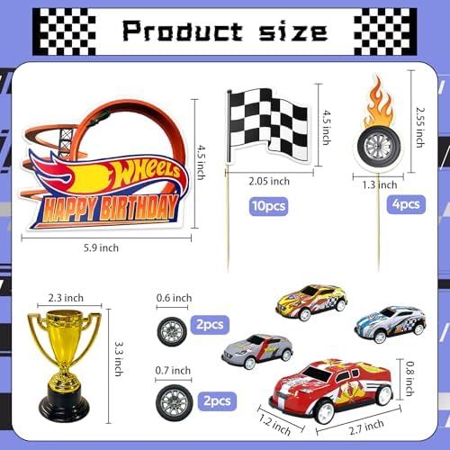MEMOVAN Racing Car Cake Decorations 24PCS 1