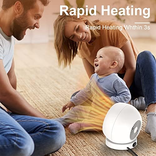 600W Energy Efficient Desktop Heater for Home Office and Bedroom Use