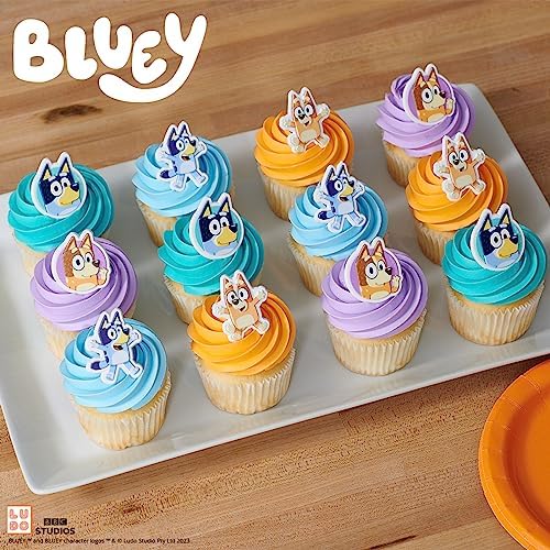 DecoPac Bluey So Much Fun Cupcake Rings - 24 Pack