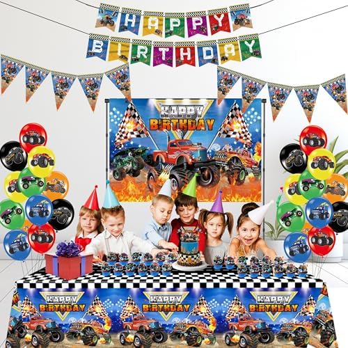 Monster Truck Party Decor 52pc Birthday Set