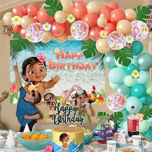 Mona Happy Birthday Cake Topper - Island Princess Theme