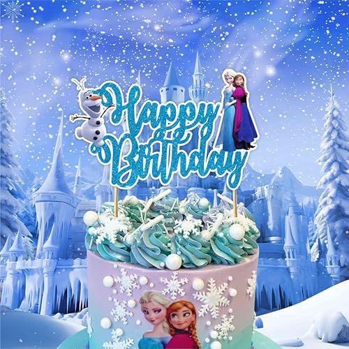 Frozen Happy Birthday Cake Topper - Icy Fun for Kids