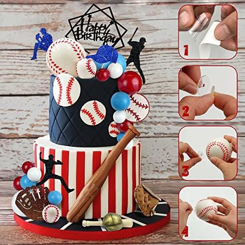 Baseball Cake Decorations 36pcs Themed Birthday Party Supplies