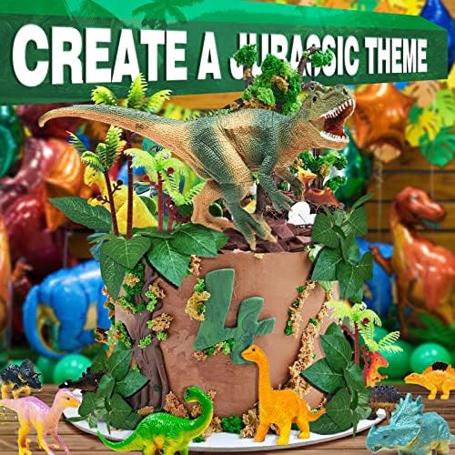 Dinosaur Themed Cake Toppers - 26 PCS Non-Edible Decorations