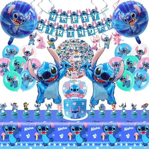 EFWEL Stitch Party Decorations 103 Pieces Set