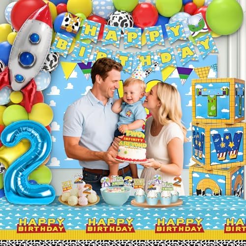 Wakeys Two Infinity and Beyond Birthday Decorations 108 Pcs