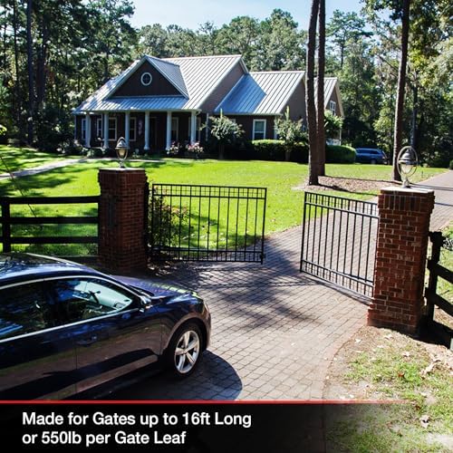 Mighty Mule MM372W Dual Gate Opener Smart Solar Black