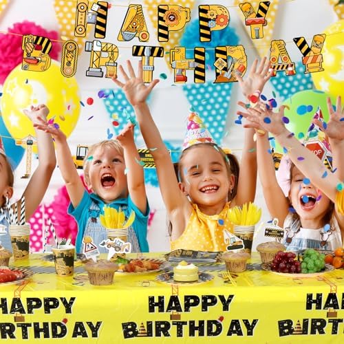 Construction Theme Birthday Party Supplies Kit 194 Pcs