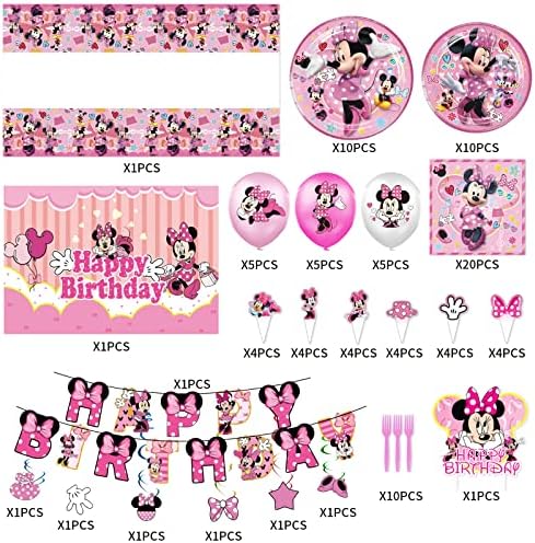Minnie Birthday Party Decorations Set for Kids 1