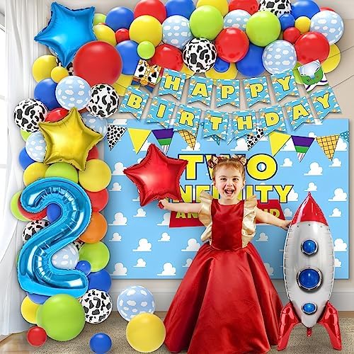 Miucat Two Infinity and Beyond Birthday Decorations 105 Pcs