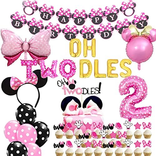 Oh Twodles Balloons 2nd Birthday Cake Topper Party Decor