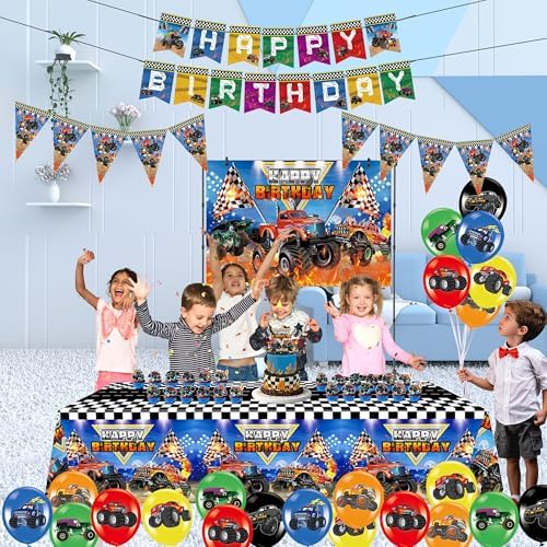 Monster Truck Party Decor 52pc Birthday Set