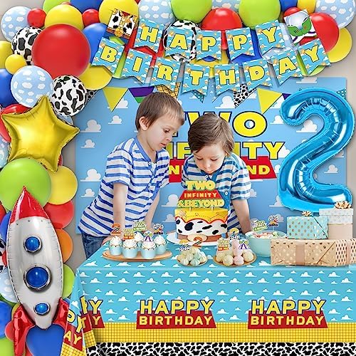 Miucat Two Infinity and Beyond Birthday Decorations 105 Pcs