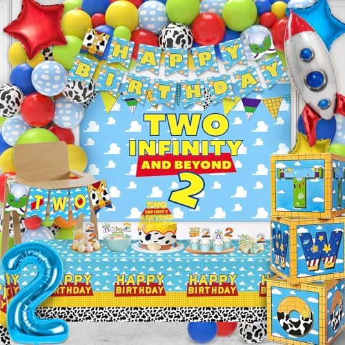 Wakeys Two Infinity and Beyond Birthday Decorations 108 Pcs