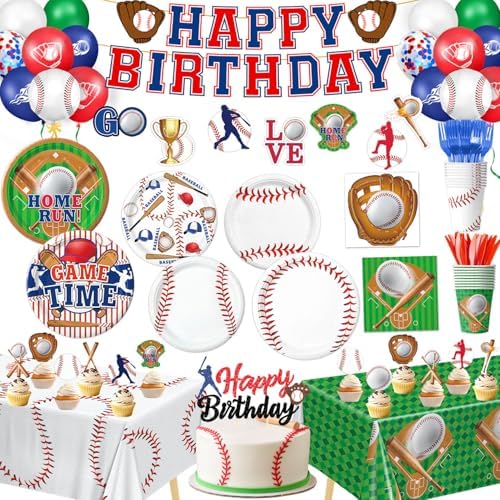 Oigco Baseball Party Decorations Set for 24 Guests