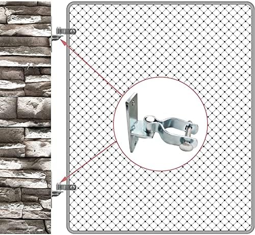 2 Pack Wall Mount Gate Hinge with Strong Screws