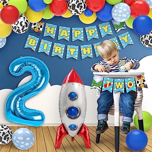 Miucat Two Infinity and Beyond Birthday Decorations 105 Pcs
