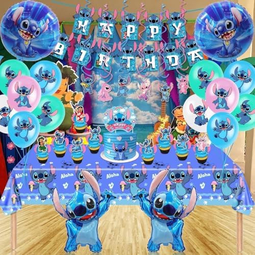 EFWEL Stitch Party Decorations 103 Pieces Set