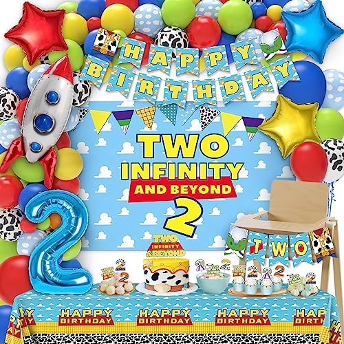 Miucat Two Infinity and Beyond Birthday Decorations 105 Pcs