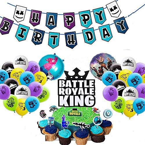FONBALLOON Video Game Party Decor 52 Pcs Set