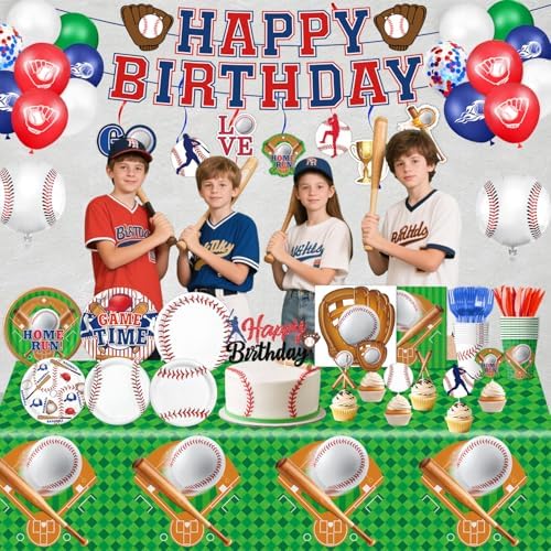 Oigco Baseball Party Decorations Set for 24 Guests